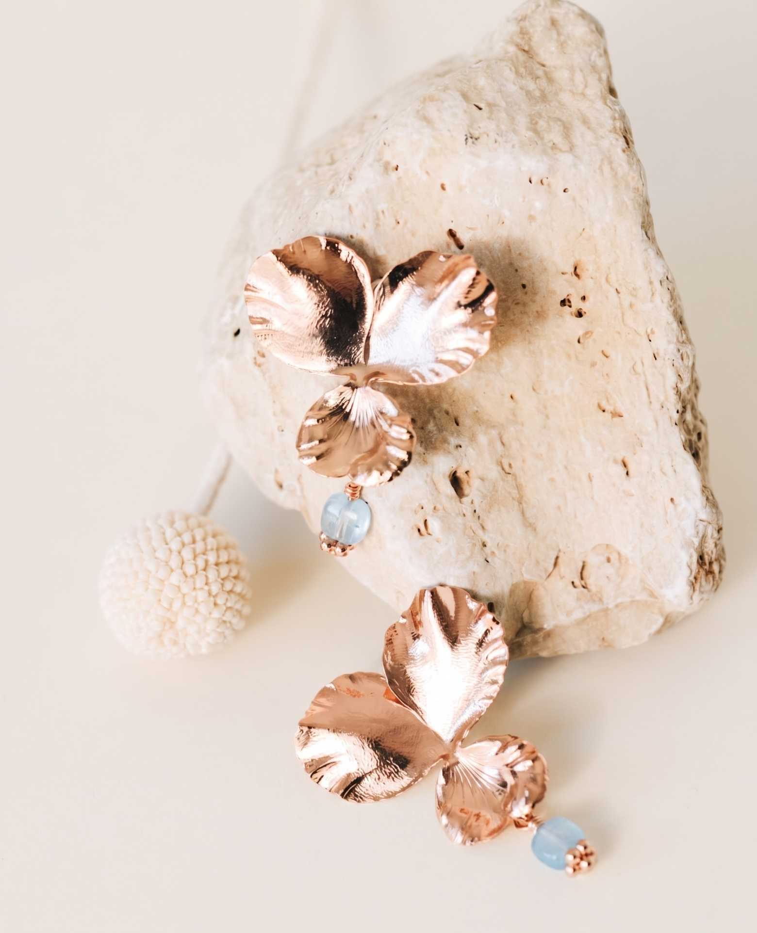 Boucles d'oreilles pierre de naissance Aigue-marin